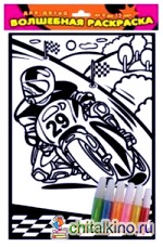 Бархатная раскраска: Мотогонщик. Арт. 1654