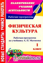 Физическая культура: 1 класс. Рабочая программа по учебнику А. П. Матвеева. УМК «Перспектива»