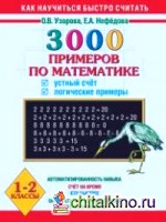 3000 примеров по математике: Устный счет. Логические примеры. 1 — 2 классы