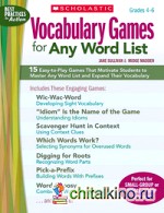 Vocabulary Games for Any Word List: Grades 4-6